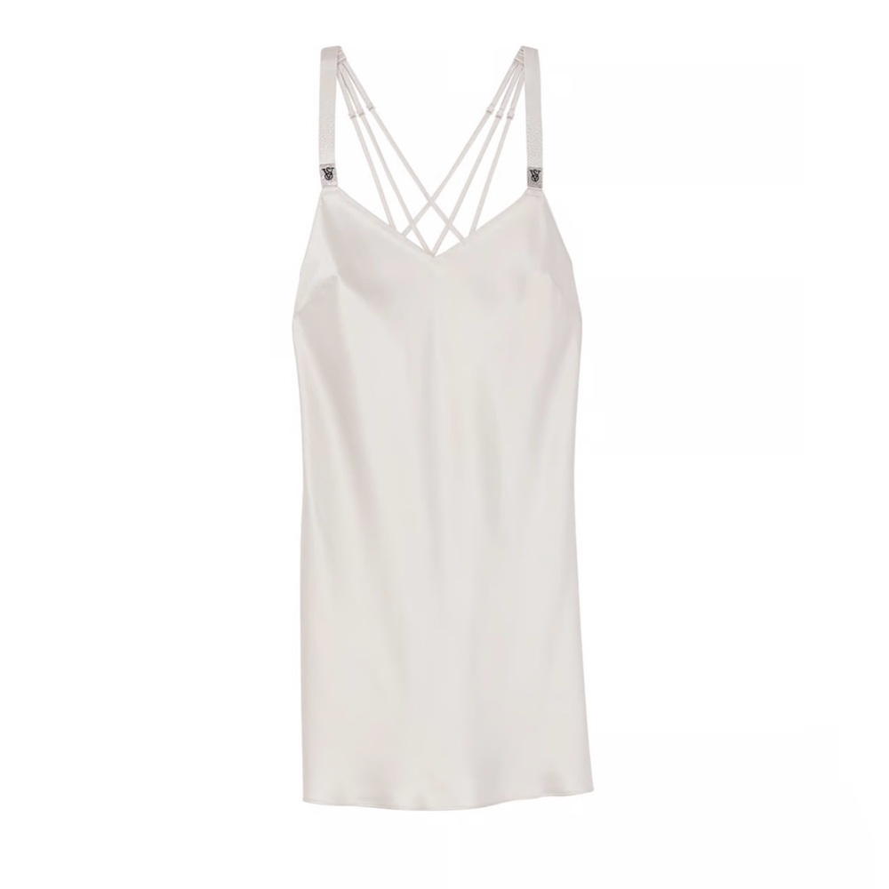 VICTORIA'S SECRET
Scattered Shine Strap Satin Strappy-Back Slip